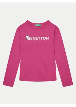 United Colors Of Benetton Bluzka 3I9WG10F7 Różowy Regular Fit ze sklepu MODIVO w kategorii Bluzki dziewczęce - zdjęcie 181192804