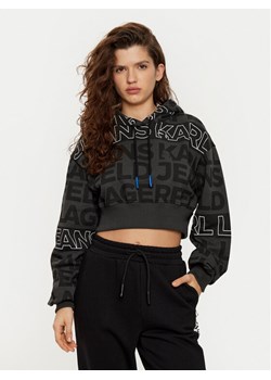 Karl Lagerfeld Jeans Bluza A1W20067 Czarny Cropped Fit - id: 0000304582660 - marki Karl Lagerfeld - 181192851 Karl Lagerfeld Jeans Bluza A1W20067 Czarny Cropped Fit ze sklepu MODIVO w kategorii Bluzy damskie - zdjęcie 181192851