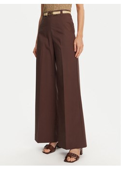 TWINSET Spodnie palazzo 251TT2105 Brązowy Wide Leg ze sklepu MODIVO w kategorii Spodnie damskie - zdjęcie 181192864