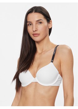 Calvin Klein Underwear Biustonosz z fiszbiną Lightly Lined Demi 000QF7219E Biały ze sklepu MODIVO w kategorii Biustonosze - zdjęcie 181192904