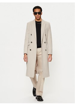 AMI PARIS Płaszcz przejściowy HCO319.WV0037 Beżowy Regular Fit ze sklepu MODIVO w kategorii Płaszcze męskie - zdjęcie 181193020
