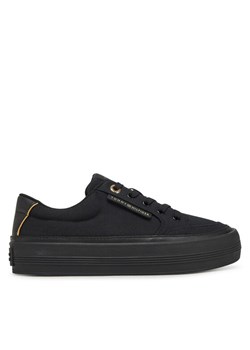 Tommy Hilfiger Sneakersy Essential Vulc Textile Sneaker FW0FW08323 Czarny ze sklepu MODIVO w kategorii Buty sportowe damskie - zdjęcie 181193524
