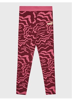 Puma Legginsy Alpha 671067 Bordowy Tight Fit ze sklepu MODIVO w kategorii Spodnie dziewczęce - zdjęcie 181193680
