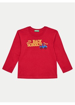 United Colors Of Benetton Bluzka 3I1XG10FL Czerwony Regular Fit ze sklepu MODIVO w kategorii Bluzki dziewczęce - zdjęcie 181193693