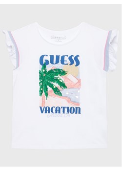Guess T-Shirt J3GI26 K8HM0 Biały Regular Fit ze sklepu MODIVO w kategorii Bluzki dziewczęce - zdjęcie 181193970