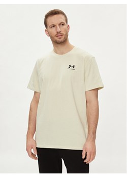 Under Armour T-Shirt Ua M Logo Emb Heavyweight Ss 1373997-273 Beżowy Loose Fit ze sklepu MODIVO w kategorii T-shirty męskie - zdjęcie 181194053