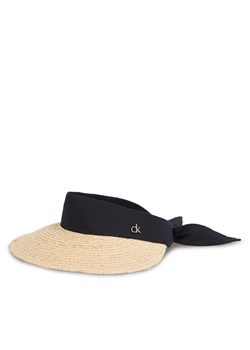 Calvin Klein Daszek Ck Linen Headband Straw Visor K60K612916 Beżowy ze sklepu MODIVO w kategorii Czapki z daszkiem damskie - zdjęcie 181194141