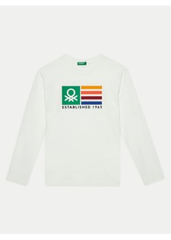 United Colors Of Benetton Bluzka 3I1XC10JN Biały Regular Fit ze sklepu MODIVO w kategorii T-shirty chłopięce - zdjęcie 181194354