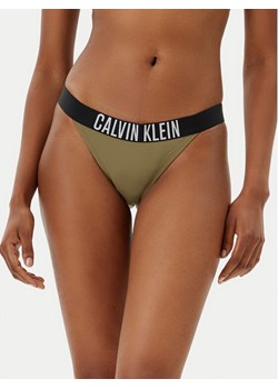Calvin Klein Swimwear Dół od bikini KW0KW02857 Zielony ze sklepu MODIVO w kategorii Stroje kąpielowe - zdjęcie 181194663