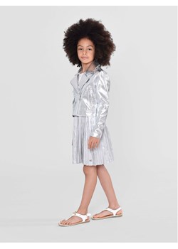 MICHAEL KORS KIDS Kurtka z imitacji skóry R16123 S Srebrny Regular Fit ze sklepu MODIVO w kategorii Kurtki dziewczęce - zdjęcie 181194832