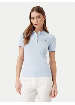 Tommy Hilfiger Polo 1985 WW0WW43225 Błękitny Slim Fit - id: 0000304674198 - marki Tommy Hilfiger - 181194933 Tommy Hilfiger Polo 1985 WW0WW43225 Błękitny Slim Fit ze sklepu MODIVO w kategorii Bluzki damskie - zdjęcie 181194933