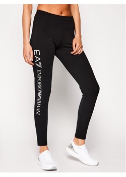 EA7 Emporio Armani Legginsy 8NTP63 TJ01Z 0203 Czarny Slim Fit ze sklepu MODIVO w kategorii Spodnie damskie - zdjęcie 181195112