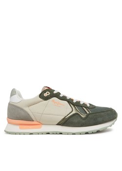 Pepe Jeans Sneakersy Brit Camp W PLS40038 Zielony ze sklepu MODIVO w kategorii Buty sportowe damskie - zdjęcie 181195253