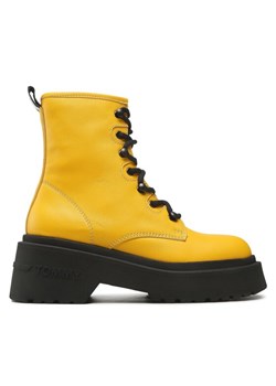 Tommy Jeans Botki Lace Up Chunky EN0EN02057 Żółty ze sklepu MODIVO w kategorii Workery damskie - zdjęcie 181195690