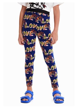 Desigual Legginsy 23SGKK03 Granatowy Slim Fit ze sklepu MODIVO w kategorii Spodnie dziewczęce - zdjęcie 181195751
