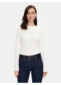 Tommy Hilfiger Sweter WW0WW41142 Biały Regular Fit ze sklepu MODIVO w kategorii Swetry damskie - zdjęcie 181195953
