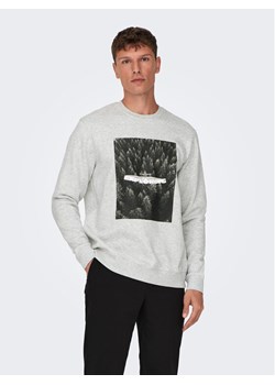 Only & Sons Bluza 22027006 Szary Relaxed Fit ze sklepu MODIVO w kategorii Bluzy męskie - zdjęcie 181196312
