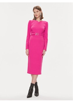 Nissa Sukienka koktajlowa RZ14405 Różowy Slim Fit ze sklepu MODIVO w kategorii Sukienki - zdjęcie 181196562