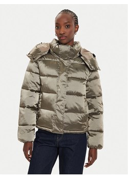 Calvin Klein Jeans Kurtka zimowa Shiny Monologo J20J224616 Szary Regular Fit ze sklepu MODIVO w kategorii Kurtki damskie - zdjęcie 181196614