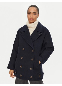 Tommy Jeans Płaszcz przejściowy DW0DW19752 Granatowy Regular Fit ze sklepu MODIVO w kategorii Płaszcze damskie - zdjęcie 181196693