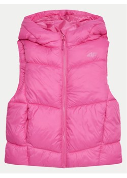 4F Kamizelka 4FJWAW24TVJAF129 Różowy Regular Fit ze sklepu MODIVO w kategorii Kamizelki dziewczęce - zdjęcie 181196880