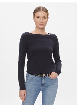 Tommy Hilfiger Sweter WW0WW42050 Granatowy Regular Fit ze sklepu MODIVO w kategorii Swetry damskie - zdjęcie 181196894