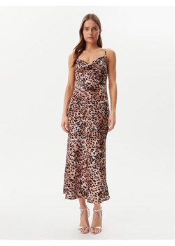 Guess Sukienka codzienna W5GK85 WH9C2 Brązowy Regular Fit ze sklepu MODIVO w kategorii Sukienki - zdjęcie 181196912