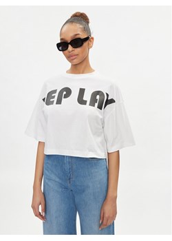 Replay T-Shirt W3798N.000.23608P Biały Relaxed Fit ze sklepu MODIVO w kategorii Bluzki damskie - zdjęcie 181196952
