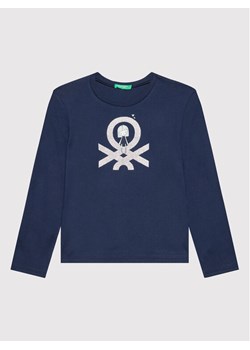 United Colors Of Benetton Bluzka 3I9WG104K Granatowy Regular Fit ze sklepu MODIVO w kategorii Bluzki dziewczęce - zdjęcie 181197030