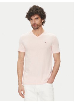 Tommy Jeans T-Shirt Jaspe DM0DM20364 Różowy Slim Fit ze sklepu MODIVO w kategorii T-shirty męskie - zdjęcie 181197233
