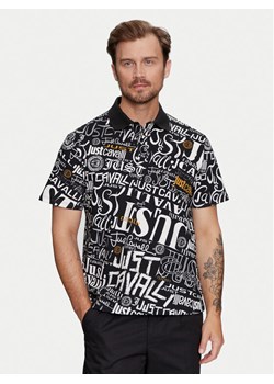 Just Cavalli Polo 75OAG6R0 Czarny Regular Fit ze sklepu MODIVO w kategorii T-shirty męskie - zdjęcie 181197364