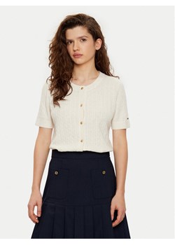 Tommy Hilfiger Kardigan WW0WW43958 Écru Regular Fit ze sklepu MODIVO w kategorii Swetry damskie - zdjęcie 181197542