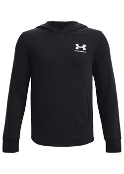 Under Armour Bluza UA Rival Terry Hoodie 1377251 Czarny Relaxed Fit ze sklepu MODIVO w kategorii Bluzy chłopięce - zdjęcie 181198180
