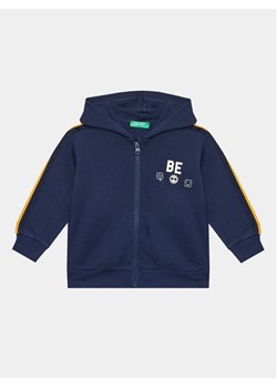 United Colors Of Benetton Bluza 3J68G502A Granatowy Regular Fit ze sklepu MODIVO w kategorii Bluzy chłopięce - zdjęcie 181198373