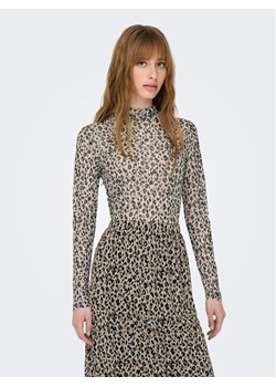 JDY Bluzka 15272694 Beżowy Stretch Fit ze sklepu MODIVO w kategorii Bluzki damskie - zdjęcie 181198381