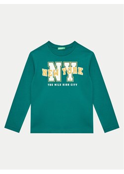 United Colors Of Benetton Bluzka 3096C10LF Zielony Regular Fit ze sklepu MODIVO w kategorii T-shirty chłopięce - zdjęcie 181198434