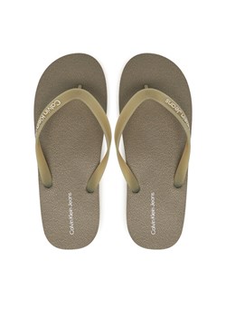 Calvin Klein Jeans Japonki Thong+ Tpu YM0YM01265 Brązowy ze sklepu MODIVO w kategorii Klapki męskie - zdjęcie 181198550