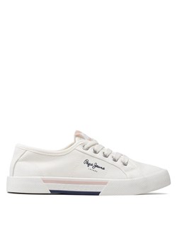 Pepe Jeans Tenisówki Brady Girl Basic PGS30543 Biały ze sklepu MODIVO w kategorii Trampki dziecięce - zdjęcie 181198593