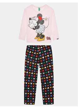 United Colors Of Benetton Piżama 3Y5E0P04Z Różowy Regular Fit ze sklepu MODIVO w kategorii Piżamy dziecięce - zdjęcie 181199173