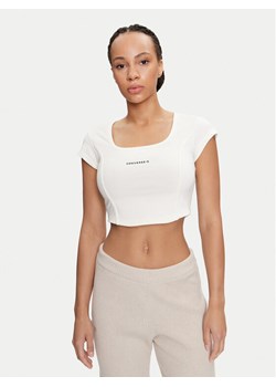 Converse Top W Wordmark Corset Top 10026506-A02 Écru Slim Fit ze sklepu MODIVO w kategorii Bluzki damskie - zdjęcie 181199342