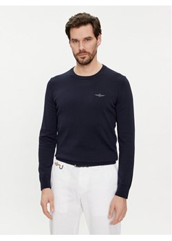 Aeronautica Militare Sweter 241MA1488L506 Granatowy Slim Fit ze sklepu MODIVO w kategorii Swetry męskie - zdjęcie 181199373