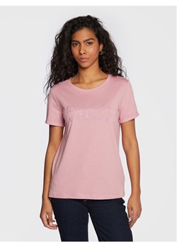 Guess T-Shirt W3RI16 K46D1 Różowy Regular Fit ze sklepu MODIVO w kategorii Bluzki damskie - zdjęcie 181199453
