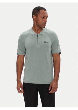 BOSS Polo K_Perform-Max_Pl 50537146 Zielony Slim Fit ze sklepu MODIVO w kategorii T-shirty męskie - zdjęcie 181199823