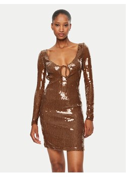 BARDOT Sukienka koktajlowa Verona 59513DB Brązowy Regular Fit ze sklepu MODIVO w kategorii Sukienki - zdjęcie 181199980