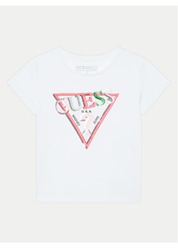 Guess T-Shirt K5RI16 K6YW4 Biały Regular Fit ze sklepu MODIVO w kategorii Bluzki dziewczęce - zdjęcie 181200124