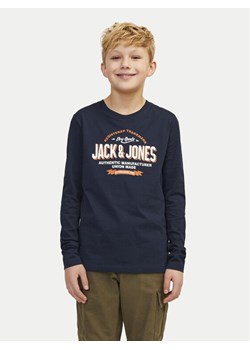 Jack&Jones Junior Bluzka Logo 12258880 Granatowy Regular Fit ze sklepu MODIVO w kategorii T-shirty chłopięce - zdjęcie 181200314