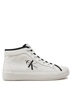 Calvin Klein Jeans Sneakersy Skater Vulcanized High Cs Ml Mr YW0YW01454 Biały ze sklepu MODIVO w kategorii Trampki damskie - zdjęcie 181200513