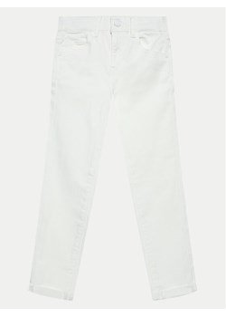 Guess Jeansy J4RB11 WE620 Biały Skinny Fit ze sklepu MODIVO w kategorii Spodnie dziewczęce - zdjęcie 181200592
