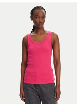 HUGO Top Datamia 50514489 Różowy Slim Fit ze sklepu MODIVO w kategorii Bluzki damskie - zdjęcie 181200640