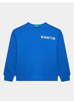 United Colors Of Benetton Bluza 3J68C10D4 Niebieski Regular Fit ze sklepu MODIVO w kategorii Bluzy chłopięce - zdjęcie 181200711